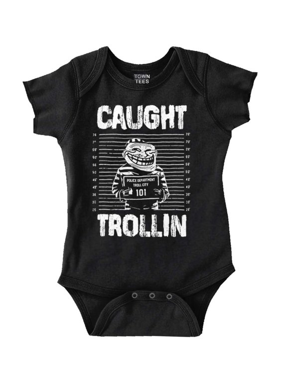 Troll Face Trollface Internet Meme Romper Boys or Girls Infant Baby Brisco Brands 24M