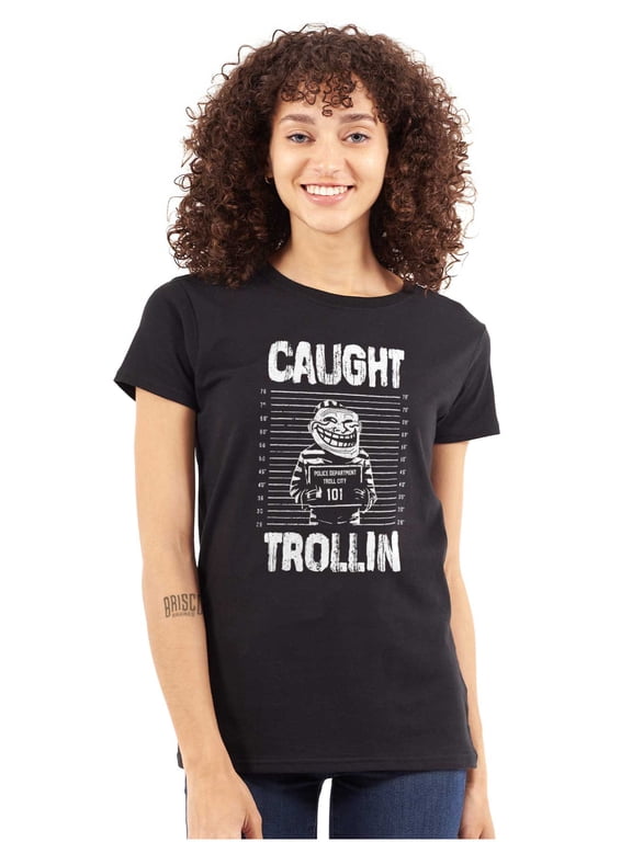 Trollface Internet Meme Women's T Shirt Ladies Tee Brisco Brands L