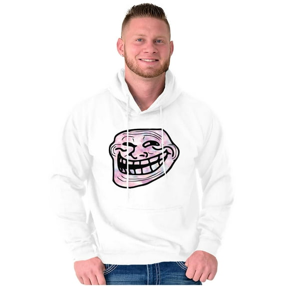 Troll Face You Mad Meme Big Smiley Hoodie Sweatshirt Women Men Brisco Brands L