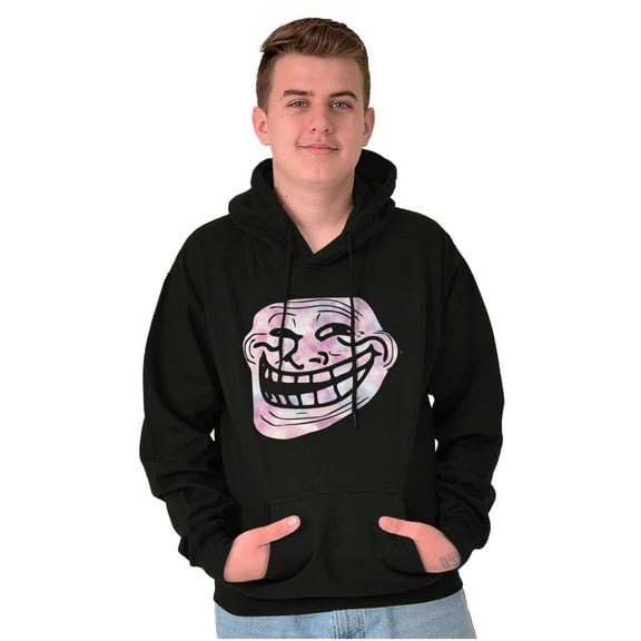 Troll Face You Mad Meme Big Smiley Hoodie Sweatshirt Women Men Brisco Brands S