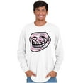 thumbnail image 1 of Troll Face You Mad Meme Big Smiley Long Sleeve TShirt Men Women Brisco Brands M, 1 of 6