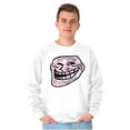 thumbnail image 1 of Troll Face You Mad Meme Big Smiley Sweatshirt for Men or Women Brisco Brands M, 1 of 6