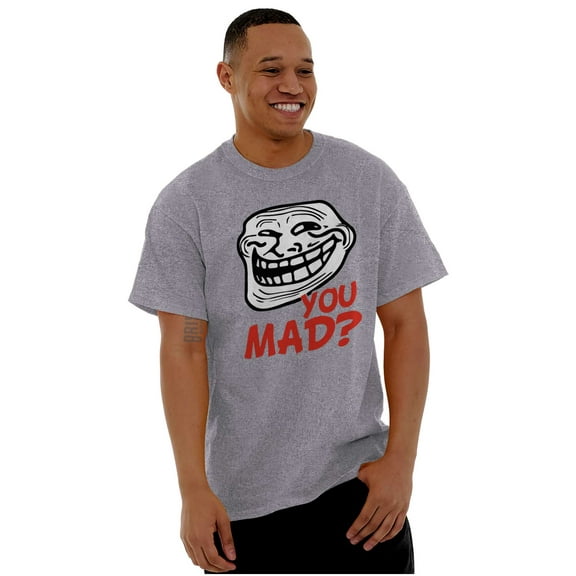 Troll Face You Mad Trollface Meme Men's Graphic T Shirt Tees Brisco Brands S