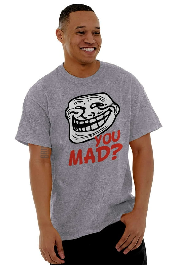 Troll Face You Mad Trollface Meme Men's Graphic T Shirt Tees Brisco Brands S