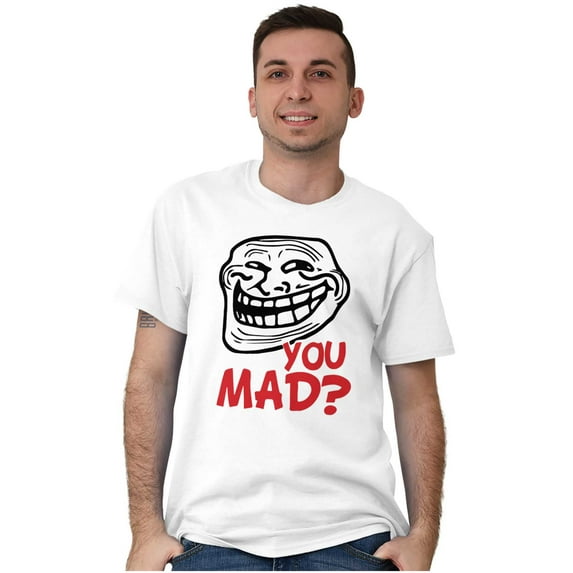 Troll Face You Mad Trollface Meme Men's Graphic T Shirt Tees Brisco Brands X