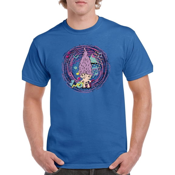 Troll From Another Dimenssion In Psycho 90's Colors  Men Royal Blue T-Shirt, Male x-Large