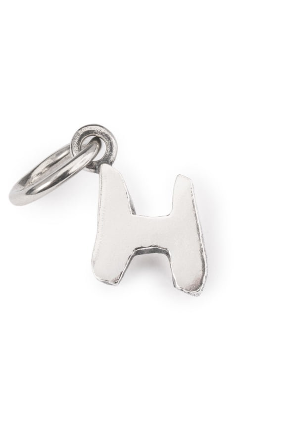 Letter H Silver Charm for European Bead Bracelet, Single