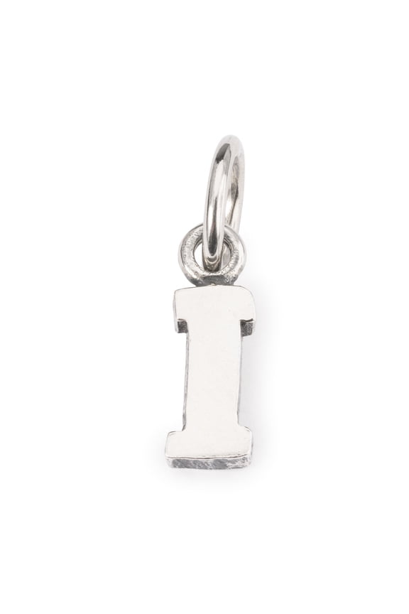 Letter I Charm for Sterling Silver Initial Bead Bracelet