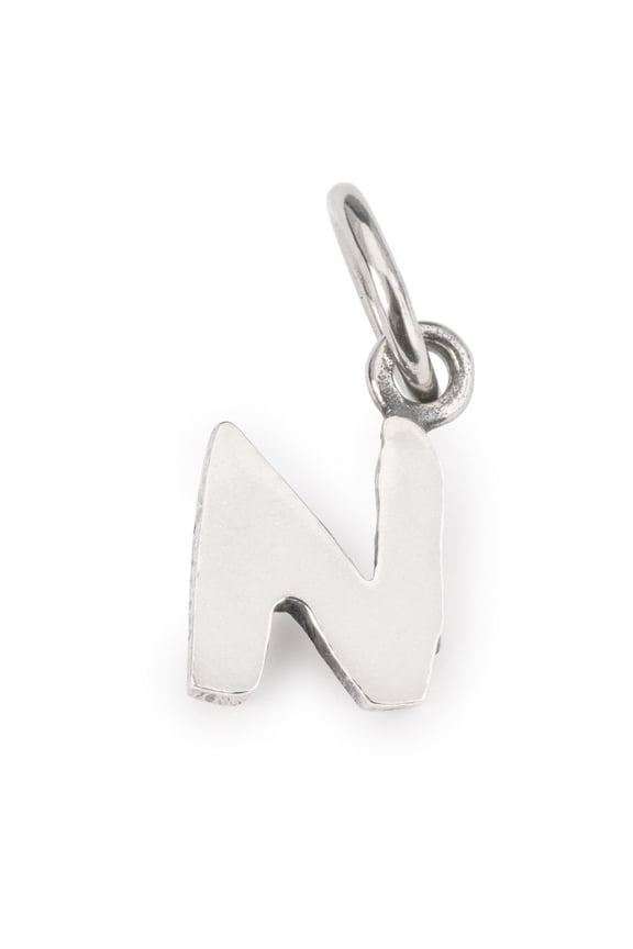 Letter N Charm for Sterling Silver Bead Bracelet