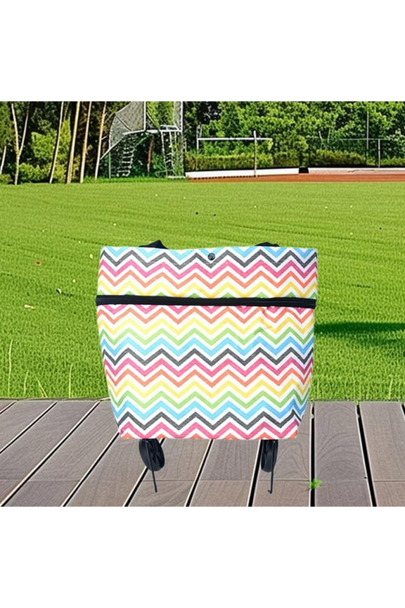 Trolley Bag Shopping with Wheels,Upgrade Collapsible Trolley Bags,Reusable Rolling Duffle Shopping Bag,Suitable for Shopping,Stock Up and Transport Luggage(White)