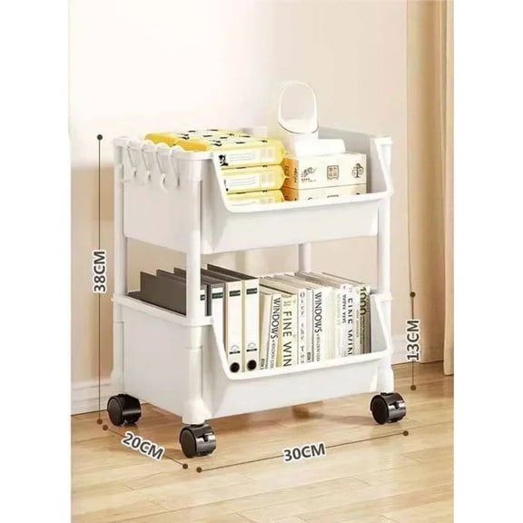 Trolley Bookshelf Kitchen Storage Shelf Kitchen Corner Narrow Slit Storage Cabinet Bathroom Living Room Home Quick Storage