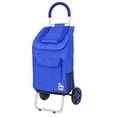 thumbnail image 1 of Trolley Dolly Blue Foldable Shopping cart for Groceries with Wheels and Removable Bag and Rolling Personal Handtruck Standard, 1 of 6