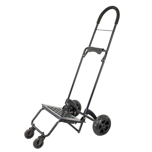 Trolley Dolly Rover, 4 Wheeled Push Folding Utility Cart Hand Truck Platform Swivel Wheels Garden Lightweight Luggage Carretilla de Carga Plegable