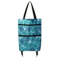 thumbnail image 1 of Trolley Folding Shopping Bag Collapsible Two-Stage Zipper Folding Shopping Bags 2 In 1 Foldable Shopping Portable Cart With Wheels Lightweight Storage Bag for Shopping Fruits Vegetables, 1 of 7
