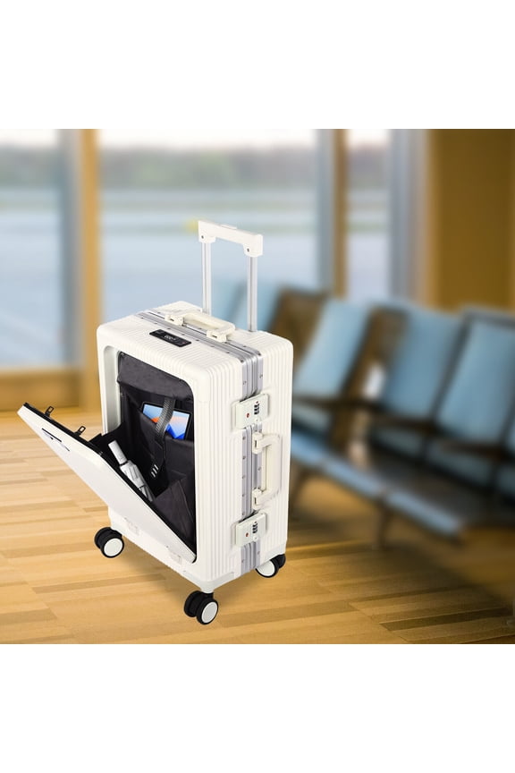 Trolley Suitcase Hardside Boarding Cae Modern Business Travel Luggage Set 14-15"