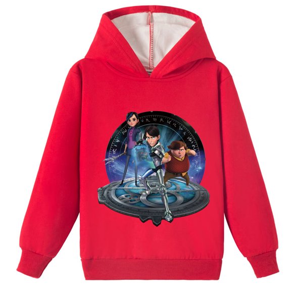 Trollhunters Boys Girls Graphic Brushed Sweatshirts Hoodies ,Lightweight Long Sleeve Pullover Tops for Children's