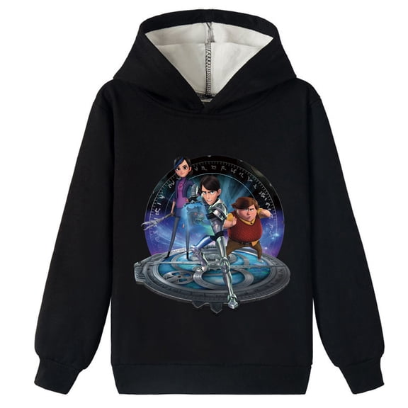 Trollhunters Boys Girls Graphic Brushed Sweatshirts Hoodies ,Lightweight Long Sleeve Pullover Tops for Children's