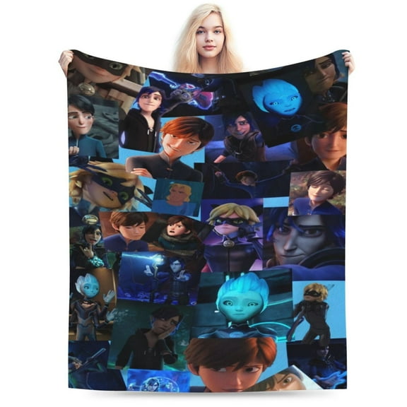 Trollhunters Cartoon Fleece Blanket for Boys Girls Kids, Ultra Soft Cozy Warm Flannel Throw Blankets, Plush Blanket Gifts for Bed Sofa Living Room Couch Home Decor 40"X30"