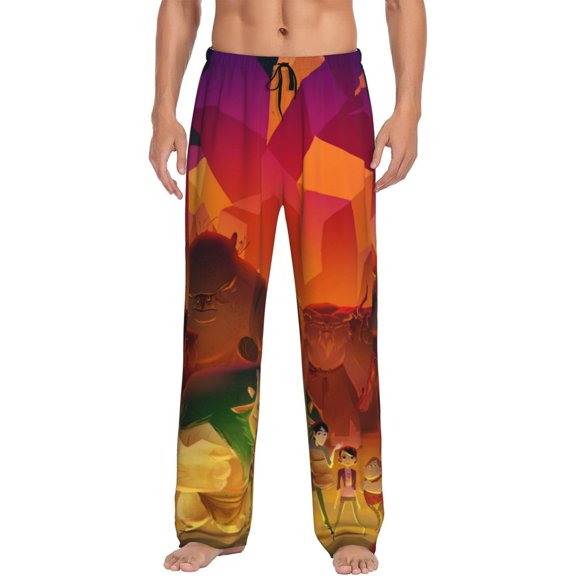 Trollhunters Men's Pajama Pant Soft Comfy Lounge Pj Bottoms Loose Elastic Waistband Adult Sleep Pants with Pockets Drawstring