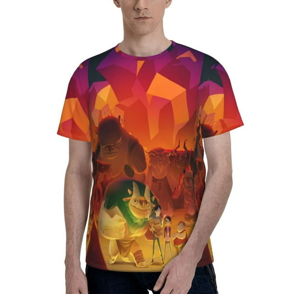 Trollhunters Men's T Shirts Cartoon Graphic Short Sleeve Tees Novelty Casual Unisex Adults Tee Shirt Tops