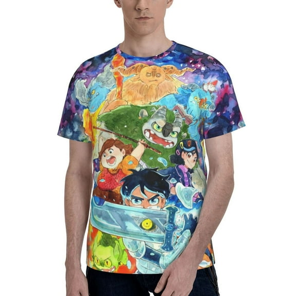Trollhunters Men's T Shirts Cartoon Graphic Short Sleeve Tees Novelty Casual Unisex Adults Tee Shirt Tops