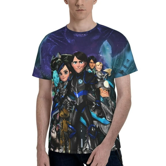 Trollhunters Men's T Shirts Cartoon Graphic Short Sleeve Tees Novelty Casual Unisex Adults Tee Shirt Tops