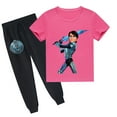 thumbnail image 1 of Trollhunters Printed Cotton Set: Short Sleeve T-shirt and Long Pants for Kids in Summer Outfits, 1 of 3