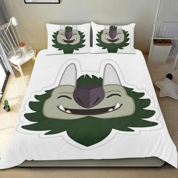 Trollhunters Themed Bed Sheet Set Three Piece Set 53x79 Inches Comfortable And Skin Friendly Unique Design Creating A Star Studded Night