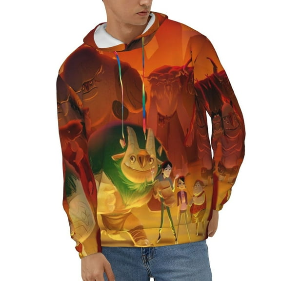 Trollhunters Unisex Hoodies 3D Print Hooded Sweatshirt for Men Women, Long Sleeve Fall Pullover Top with Pockets