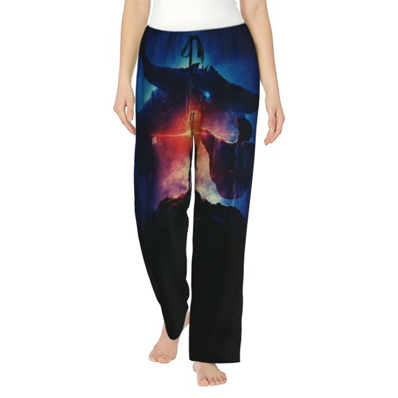 Trollhunters Women's Pajama Pants Comfy Casual Loose Sleep Bottoms Pants Drawstring Wide Leg Long Lounge Pants