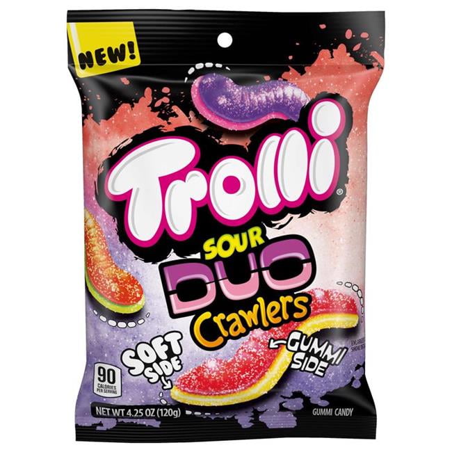 Trolli  4.25 oz Sour Duo Crawlers Gummy Candy, Pack of 12