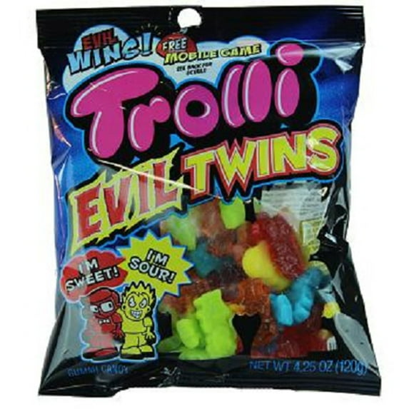 Product Of Trolli, Peg Bag Evil Twins, Count 12 (4.25 oz) - Sugar Candy / Grab Varieties & Flavors