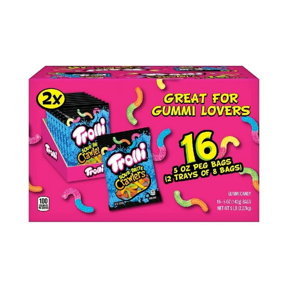 Trolli Sour Brite Crawlers Candy, 5 oz, 16 ct 1PK