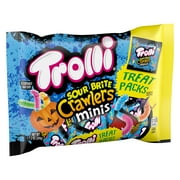 Trolli Sour Brite Crawlers, Halloween Sour Candy Treat Packs, 7.2 oz Bag, 12 Count