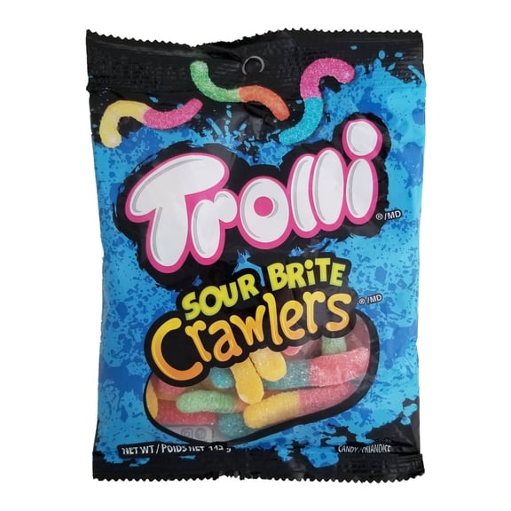 Trolli Sour Brite Crawlers Original 142g (5 oz) | Sour Gummy Worms Candy