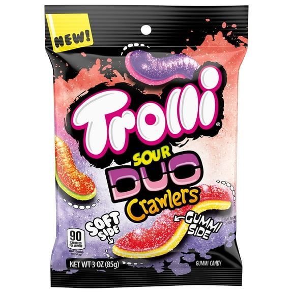 Trolli Sour Brite Duo Crawlers, 3 Ounce (Pack Of 12)