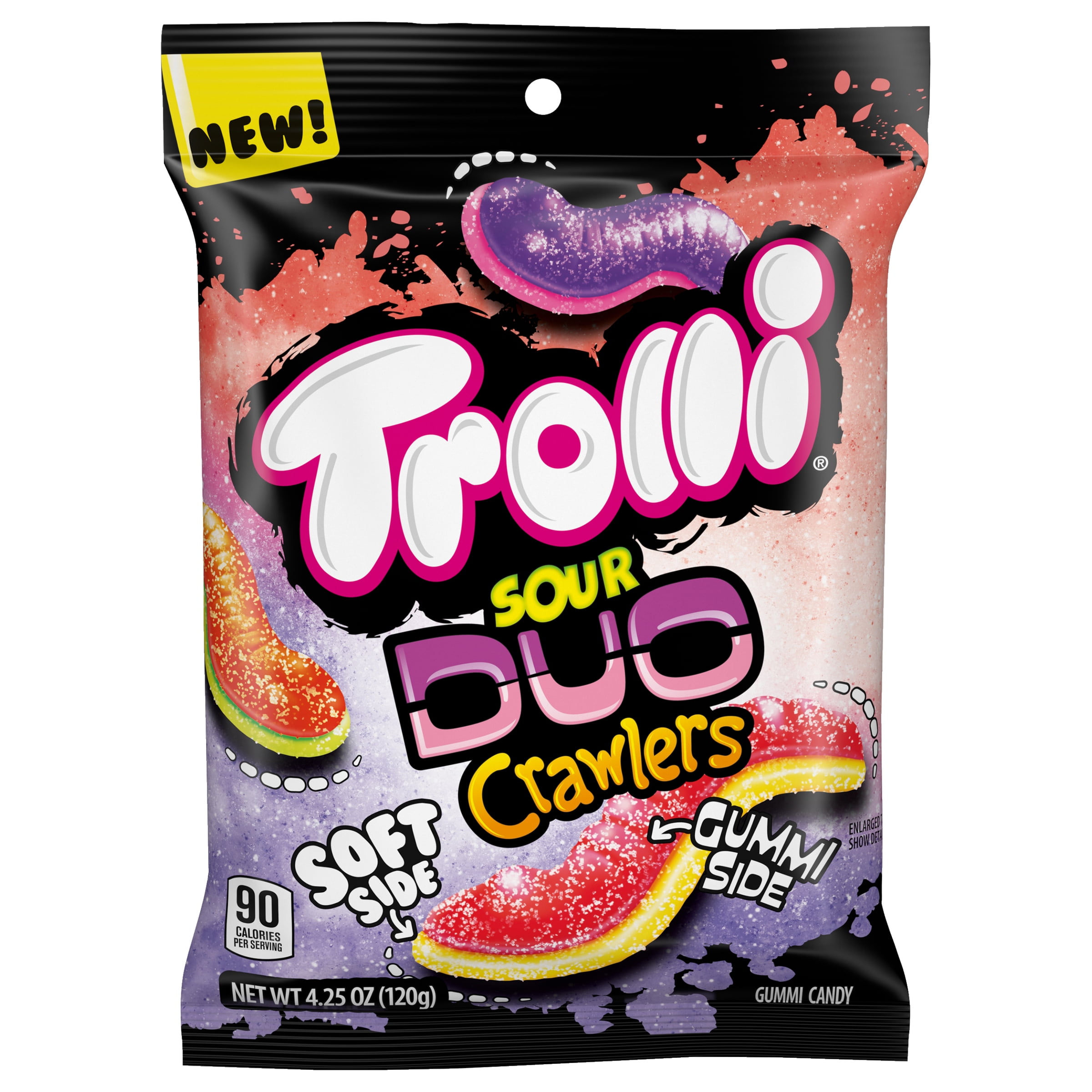 Trolli Sour Brite Duo Crawlers Gummy Worm Candy 4 25 oz Walmart com
