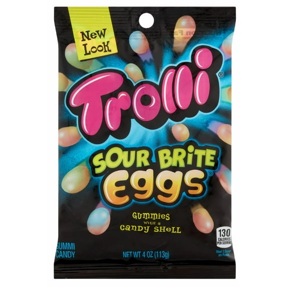Trolli Sour Brite Eggs 4 oz (Pack of 6)
