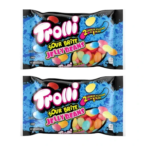 Trolli Sour Brite Jelly Beans Fruit Flavored Easter Candy, 2 Pack, 12 oz