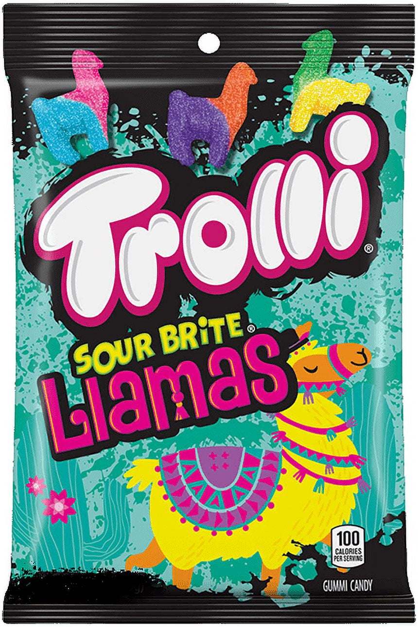 Trolli Sour Brite Llamas Gummy Candy, 4.25 bag - 12 Packs