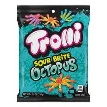 Trolli Sour Brite Octopus 4.25 oz (Pack of 3)