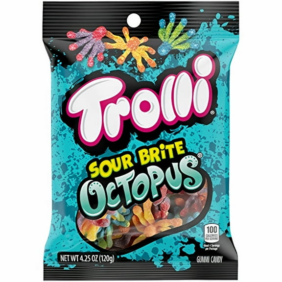 Trolli Sour Brite Octopus 4.25 oz (Pack of 96)