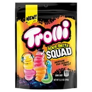 Trolli Sour Brite Squad Gummy Candy, Sour Gummy Worms, Resealable Bag, 12.3 oz