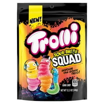 Trolli Sour Brite Squad Gummy Candy, Sour Gummy Worms, Resealable Bag, 12.3 oz