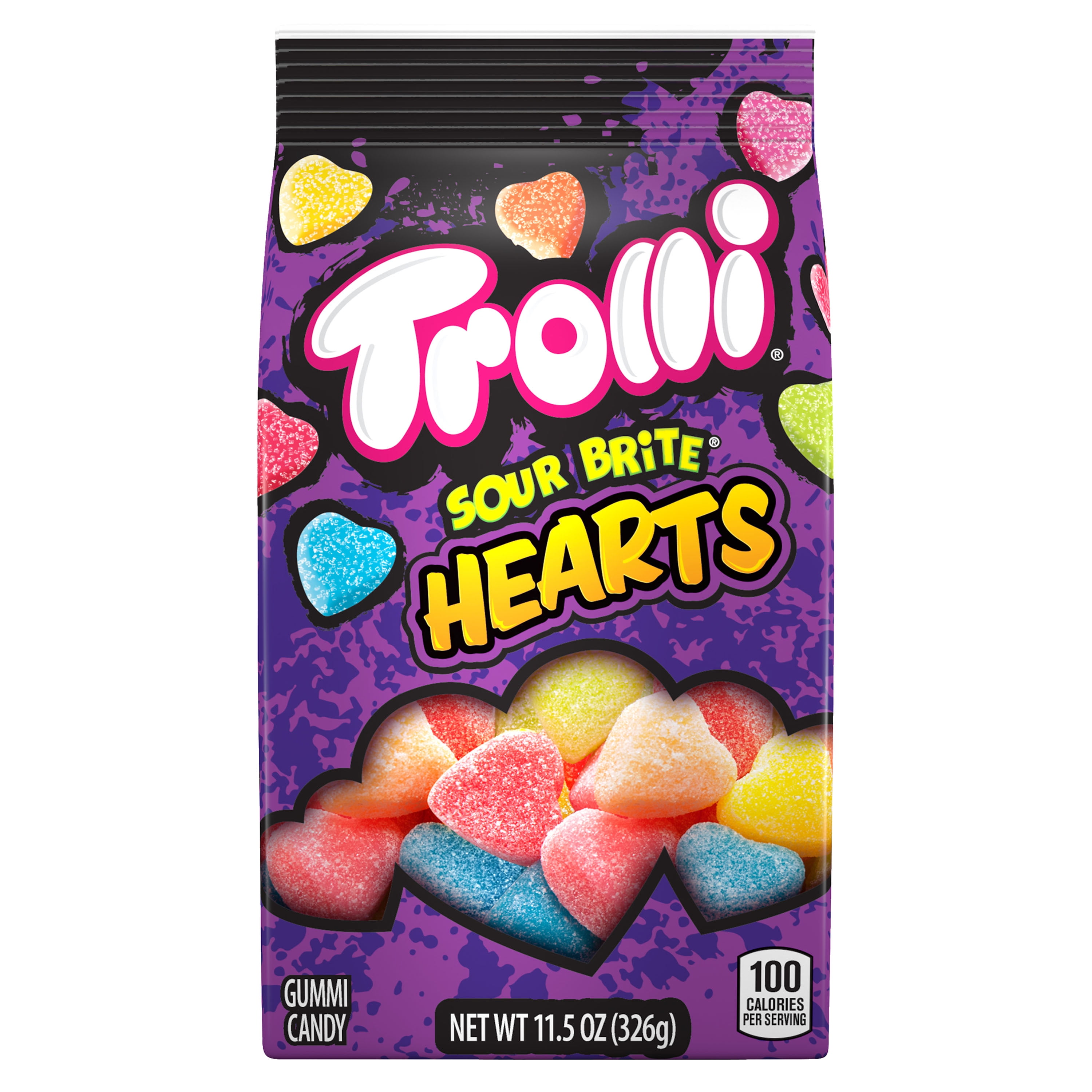 Trolli Valentine's Day Sour Brite Gummy Hearts, 11.5 oz Bag - Walmart.com
