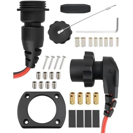 Trolling Motor Plug and Receptacle Fit for Minn Kota 1865120 MKR-28, Waterproof Heavy Duty 8AWG Rated to 60A Fit for Freshwater & Saltwater Marine Boat$$Watercraft