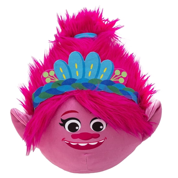 Trolls 3 Dreamworks Poppy Kids Round Travel Cloud Pillow, Entertainment for Kids