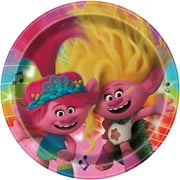 Trolls 9" Round Plates, 8ct