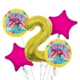 thumbnail image 1 of Trolls Balloon Bouquet 2Nd Birthday 5 Pcs Party Supplies, 1 of 1