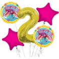 thumbnail image 1 of Trolls Balloon Bouquet 2nd Birthday 5 pcs - Party Supplies, 1 of 1